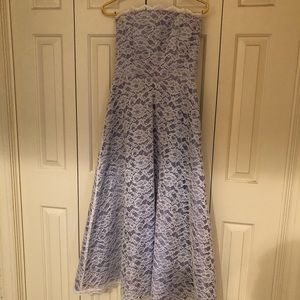 Lilac and lace ankle length dress